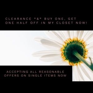 Clearance and 1/2 off deal! Read for rules